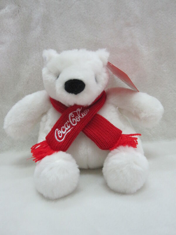 O luxuoso do Natal do bicho de pelúcia do urso polar da coca-cola brinca o tamanho de 16cm