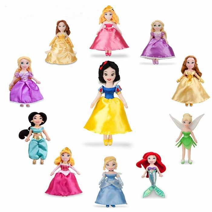 princesa Boneca Desenhos animados Stuffed Brinquedo de Disney de 12 polegadas para crianças, crianças